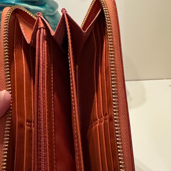 Coach Madison Leather Zip Accordion Slim Vintage Wallet - Picture 9 of 14